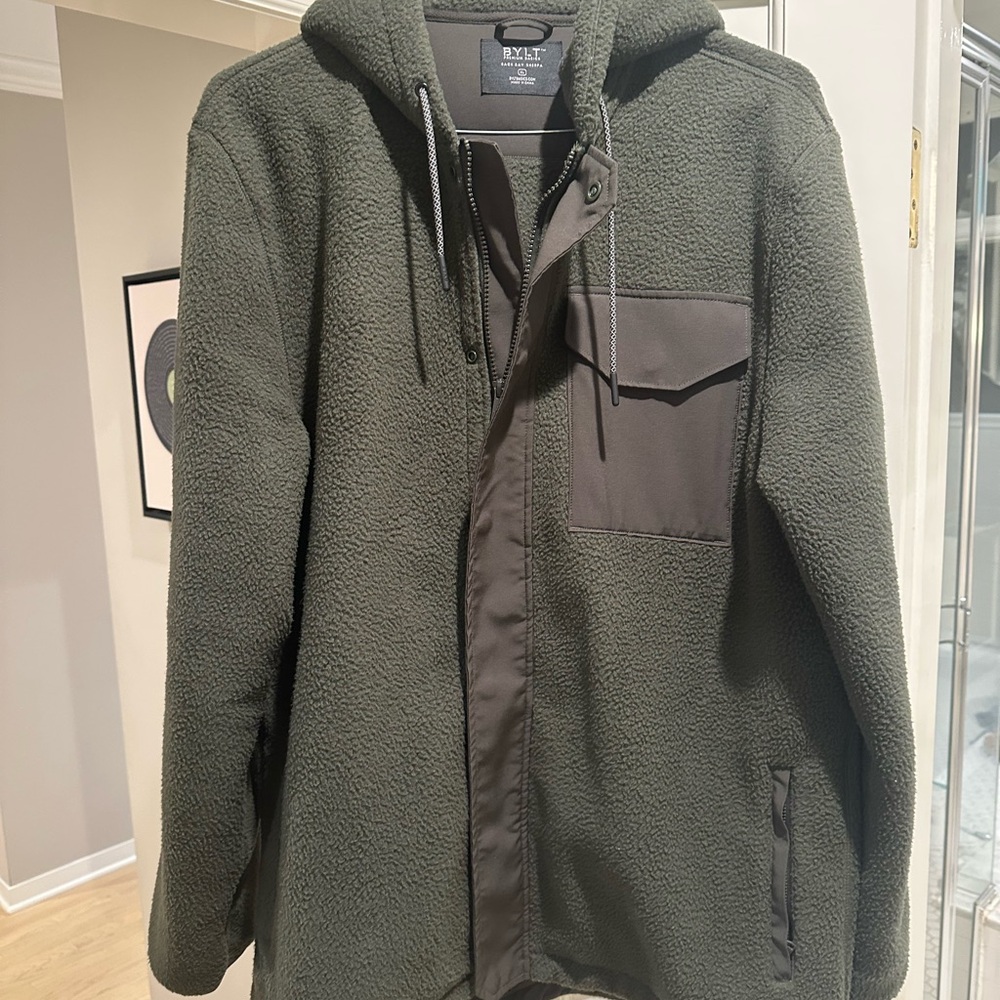 Olive Green Hooded Jacket